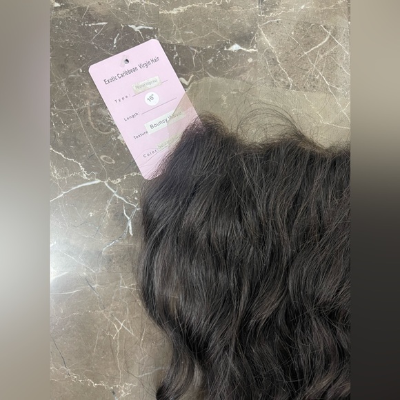 New! 16” Top Quality Raw Virgin Human Hair Bouncy Wave Lace Frontal - Picture 7 of 7